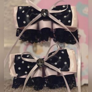 Polka Dot Bow Hair Clip Set
